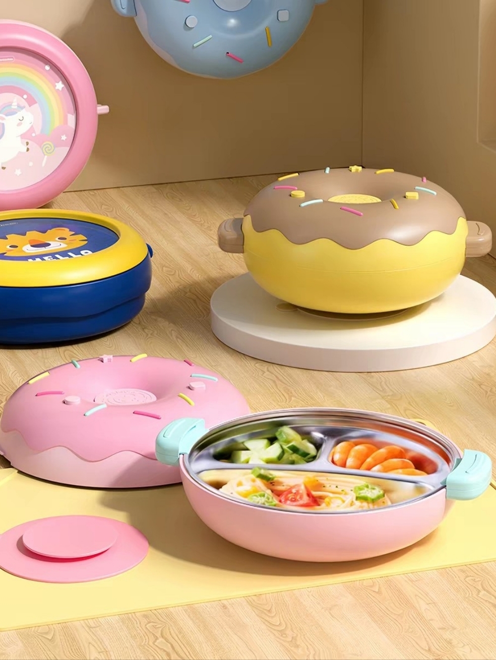 💮2/$60💮 Pink Donut Stainless Steel Bento Lunch Box